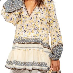 FREE PEOPLE Ivory Gardenia Tunic Top